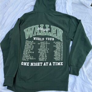 Morgan Wallen Forest Green Offical One night at a time merch —unisex hoodie